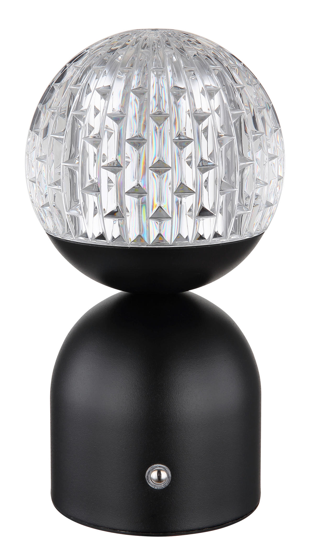 AKKU-TISCHLEUCHTE 10,5/20 cm   - Klar/Schwarz, Basics, Kunststoff/Metall (10,5/20cm) - Globo