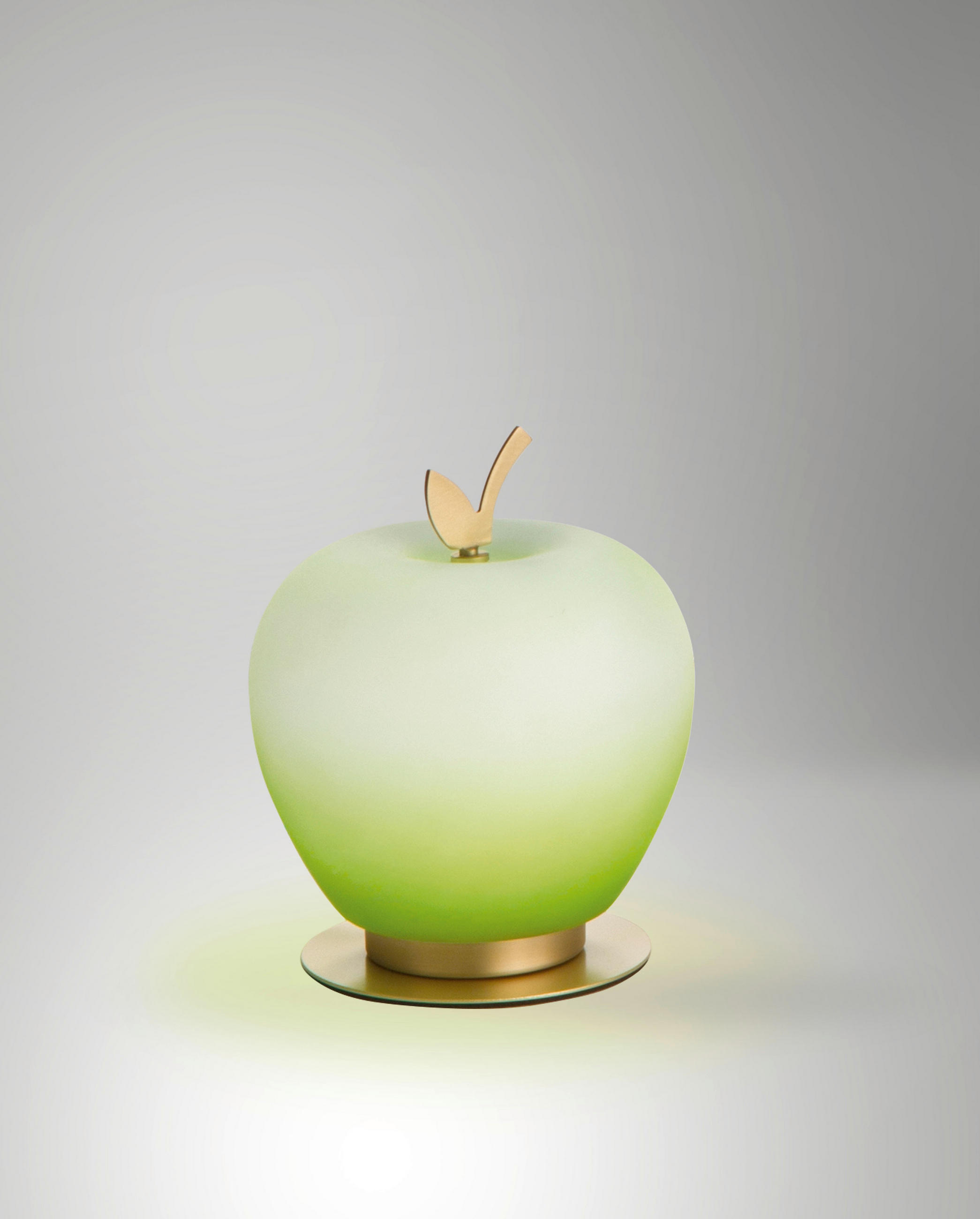 LED-TISCHLEUCHTE 14/17 cm   - Messingfarben/Grün, Design, Glas/Metall (14/17cm) - Fabas Luce