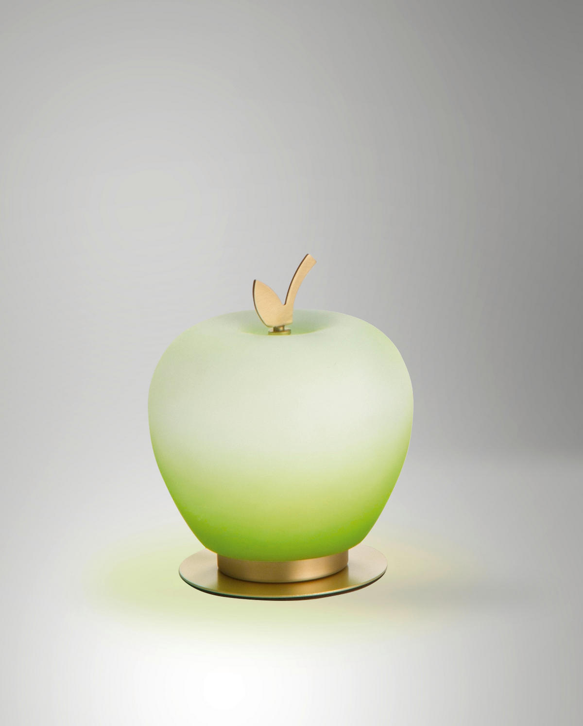 LED-TISCHLEUCHTE 14/17 cm   - Messingfarben/Grün, Design, Glas/Metall (14/17cm) - Fabas Luce