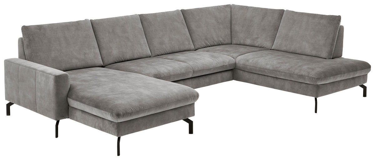 SJEDEĆA GARNITURA tekstil  srebrne boje   - srebrne boje, Moderno, tekstil (179/333/220cm) - Beldomo System