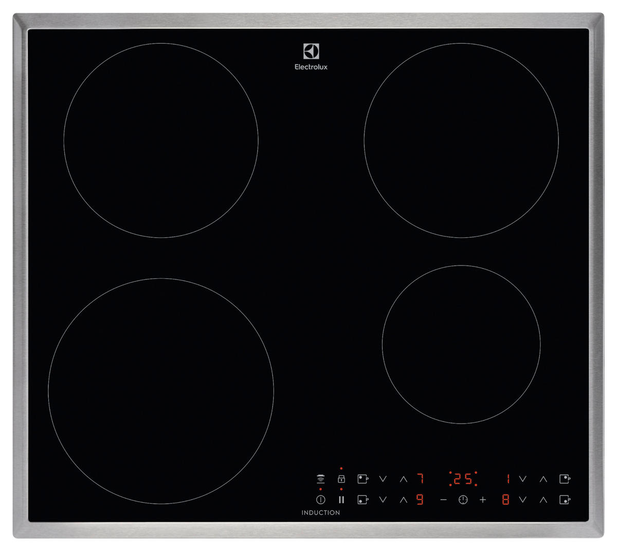 BACKOFENSET ELXB4K  - Edelstahlfarben/Schwarz, Basics, Glas/Metall (59,5/59,4/54,8cm) - Electrolux