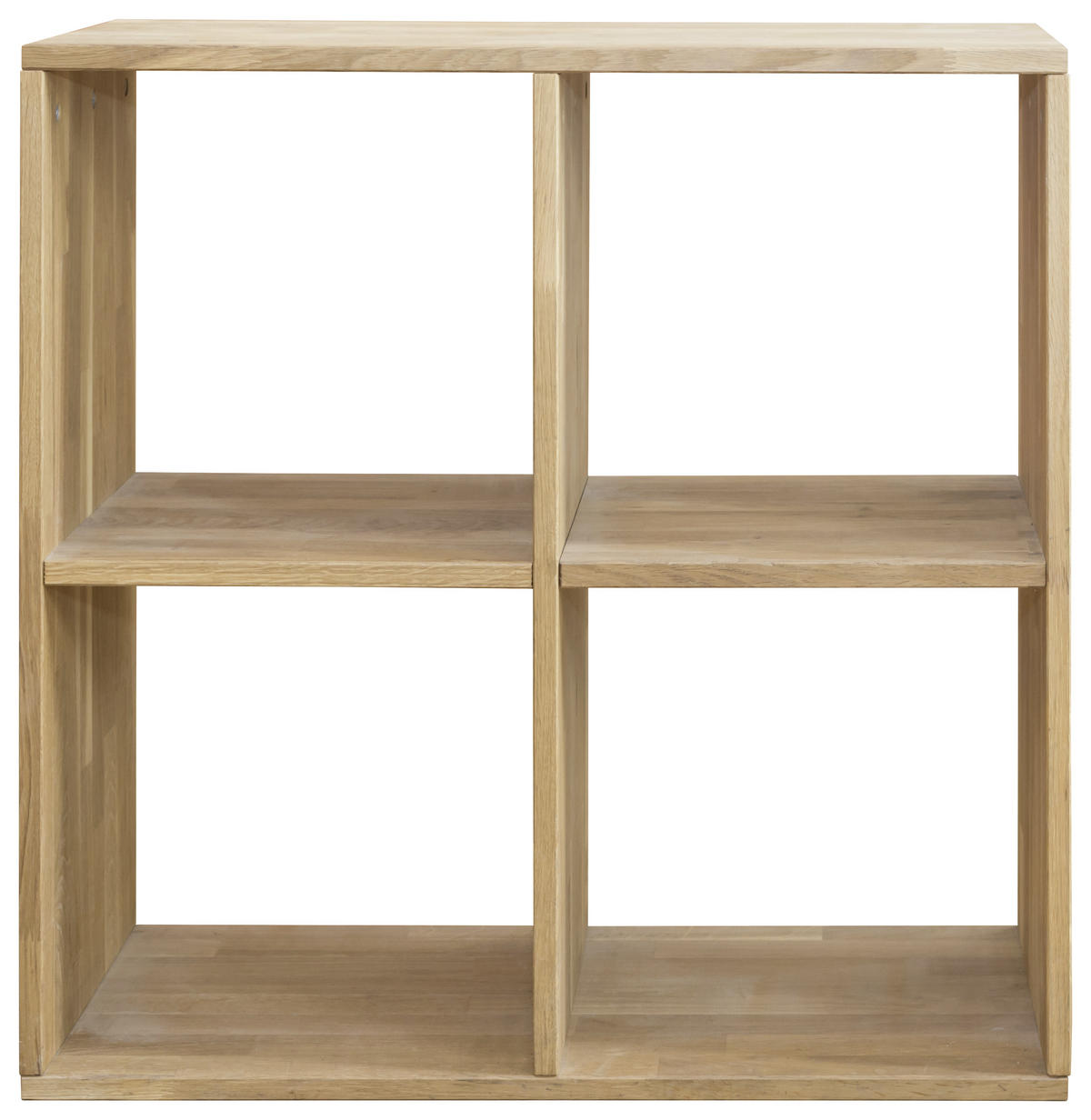 REGAL Wildeiche massiv Eichefarben  - Eichefarben, Natur, Holz (75,4/75,4/35cm) - Livetastic