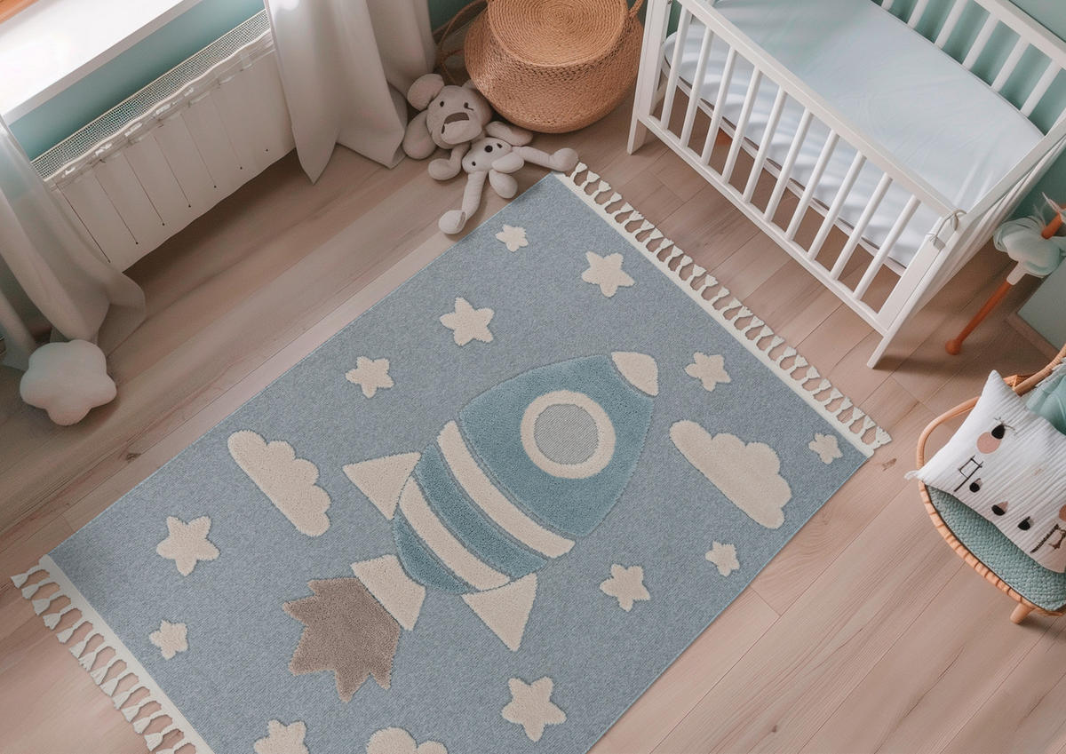 KINDERTEPPICH 120/170 cm My Fano  - Blau/Multicolor, Basics, Textil (120/170cm) - Obsession