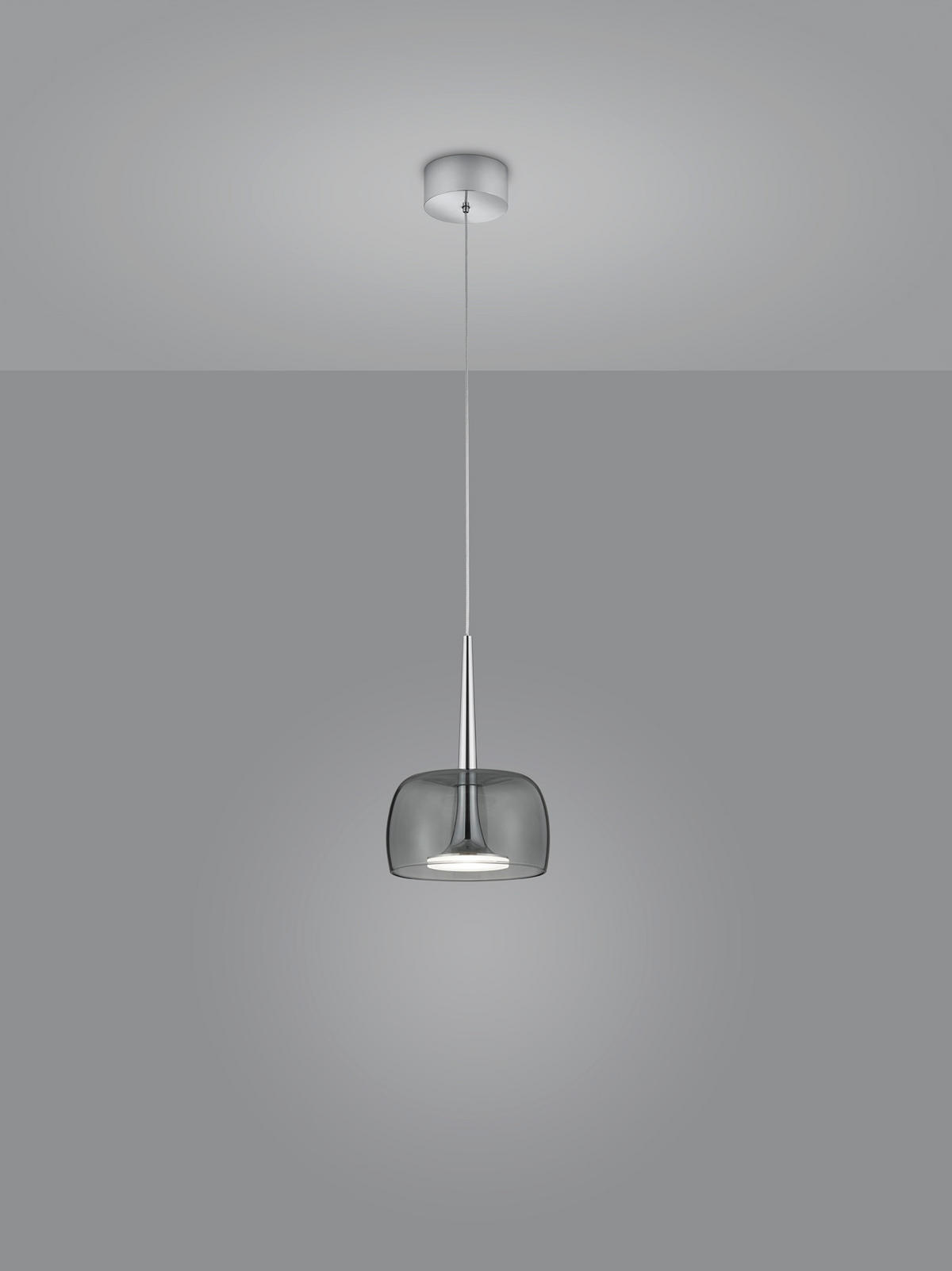 LED-HÄNGELEUCHTE Flute 8/24-200 cm  - Chromfarben, Design, Glas/Kunststoff (8/24-200cm) - Helestra