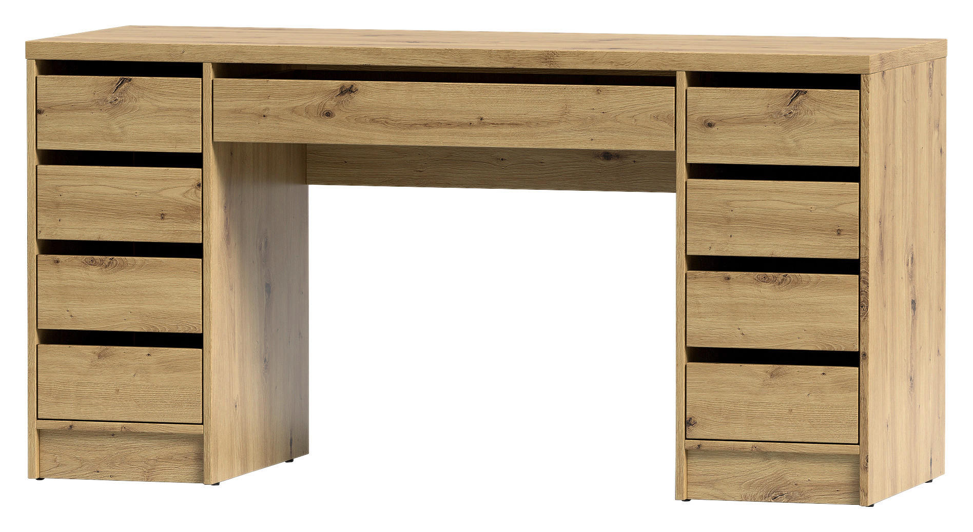SCHREIBTISCH 152,6/55/77,6 cm Eiche Artisan   - Eiche Artisan, MODERN, Holzwerkstoff (152,6/55/77,6cm) - Livetastic