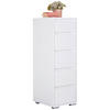 KOMODA  40/120/48 cm  bela  - boja aluminijuma/bela, Dizajnerski, pločasti materijal/plastika (40/120/48cm) - Carryhome