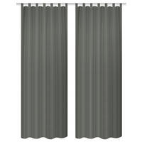SCHLAUFENSCHAL  blickdicht   130/245 cm 2 Stück  - Anthrazit, Basics, Textil (130/245cm)