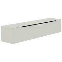 LOWBOARD  210/41/45 cm  Beimöbel erhältlich, hängend, Abdeckplatte aus Glas  - Weiss/Schwarz, Design, Glas/Holzwerkstoff (210/41/45cm) - Moderano