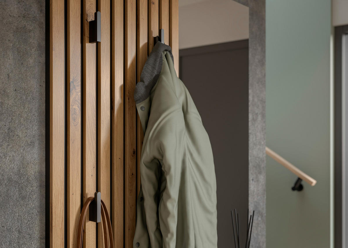 GARDEROBE 4-teilig  in 88/195/35 cm  - Weiß/Eiche Artisan, Design, Glas/Holzwerkstoff (88/195/35cm) - Xora