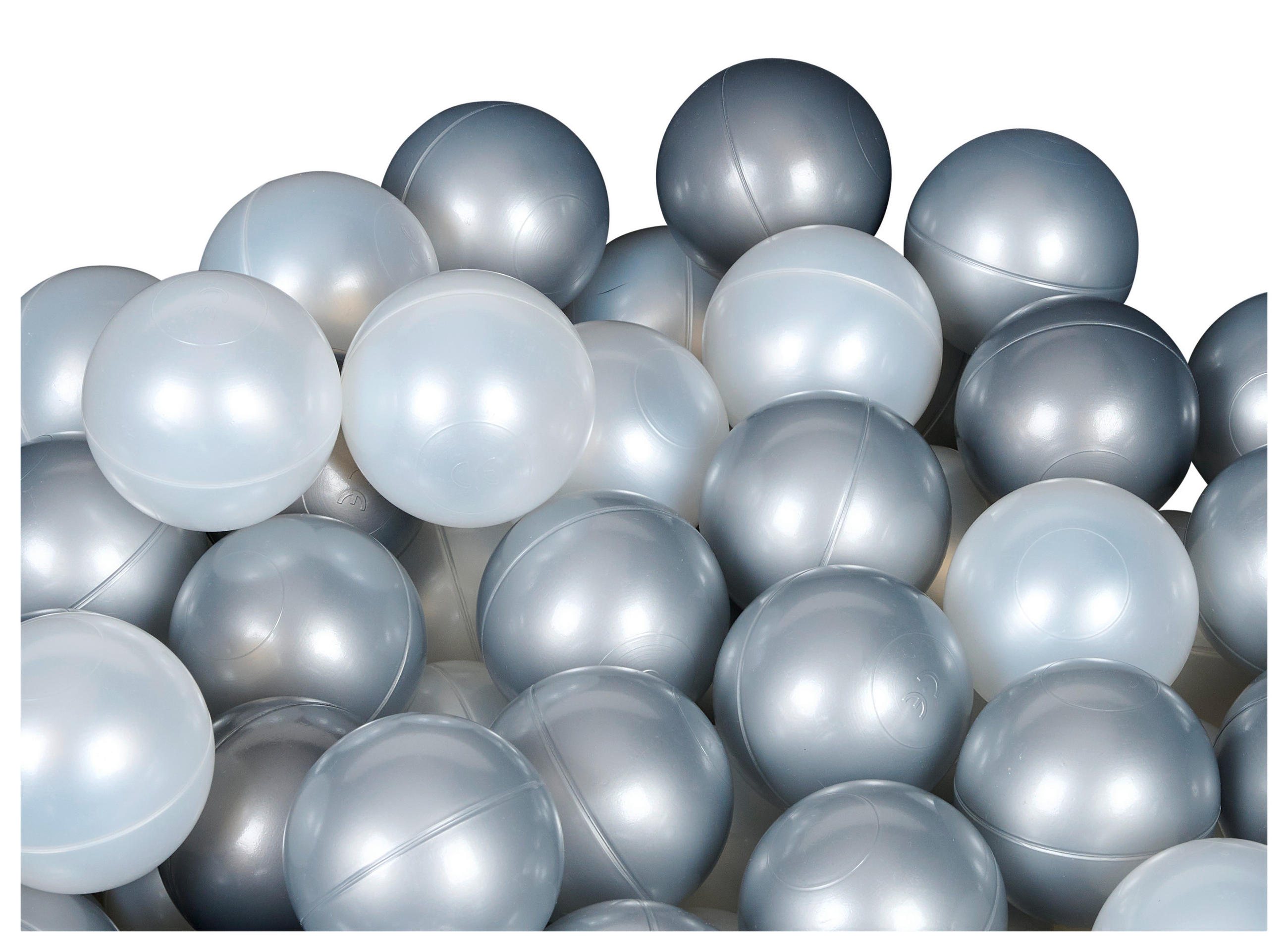 BÄLLESET - Silberfarben/Perlmutt, Basics, Kunststoff - My Baby Lou