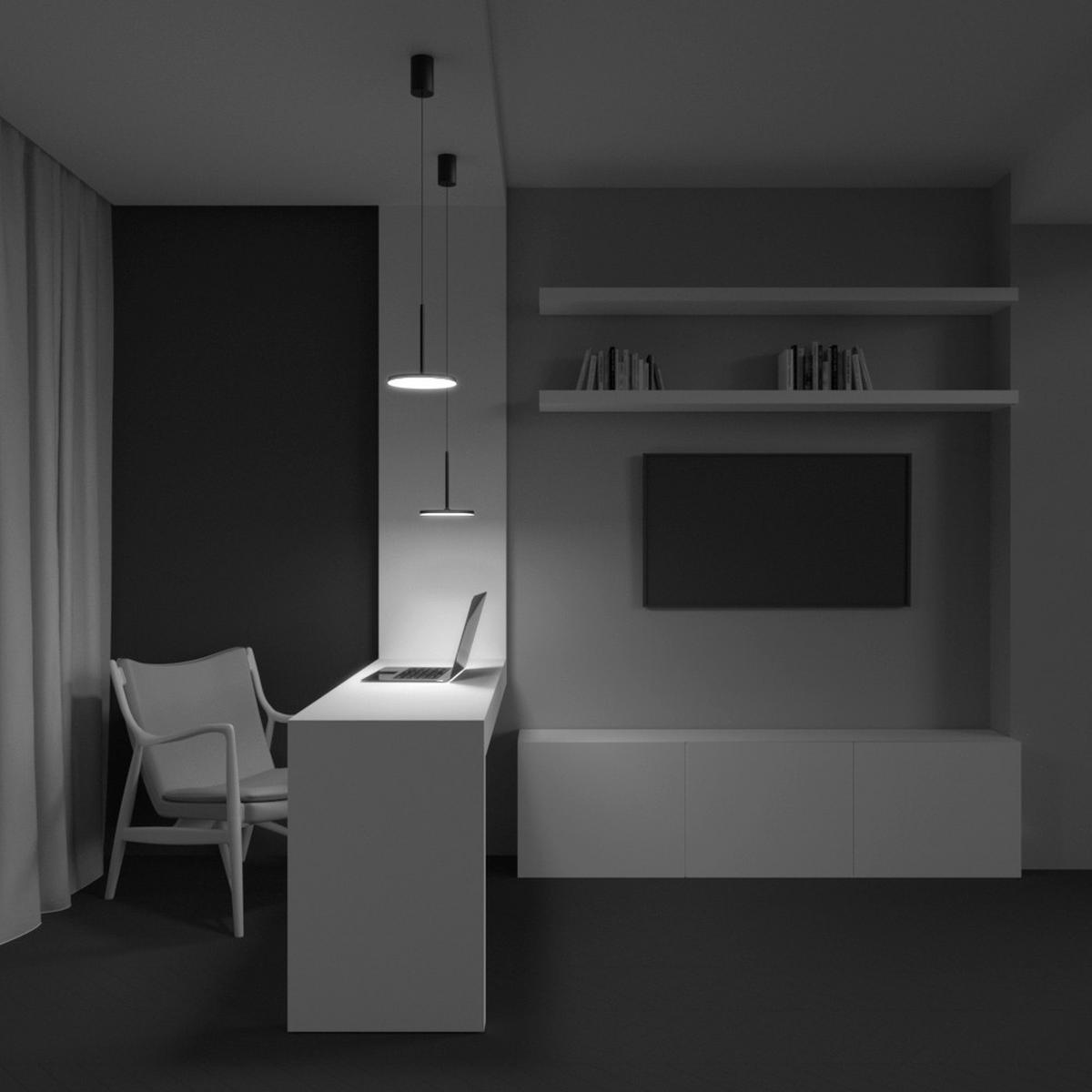 PENDELLEUCHTE Plato 18.5/195 cm  - Schwarz, Design, Metall (18.5/195cm) - MAYTONI