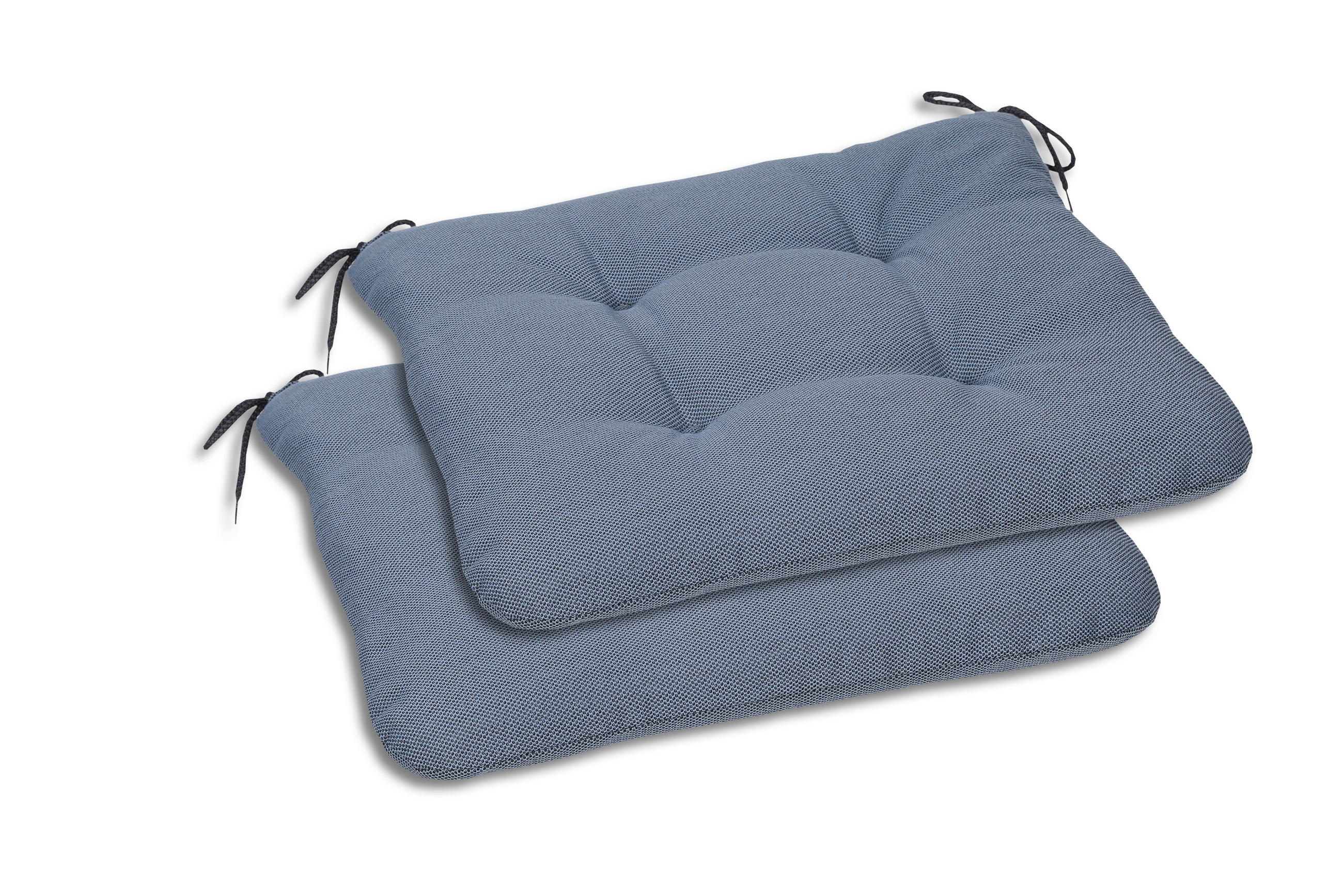 GARTENSITZKISSENSET Uni  - Blau, Basics, Textil (38/5/38cm)