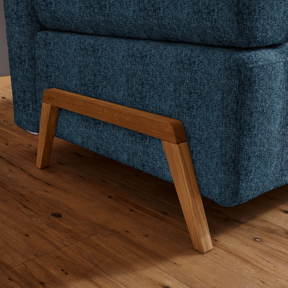 SCHLAFSOFA in Holz, Textil Blau  - Blau/Naturfarben, Design, Holz/Textil (211/88/102cm) - Niels Andersson