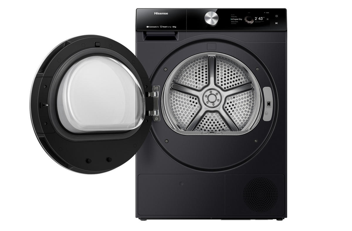 WÄRMEPUMPENTROCKNER DH7S107BB  - Schwarz, Basics, Glas/Kunststoff (59,5/84,5/64cm) - Hisense