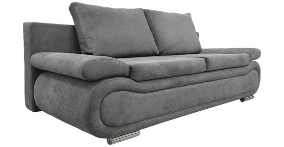 SCHLAFSOFA in Jacquard Dunkelgrau - Chromfarben/Dunkelgrau, Design, Textil (200/78/90cm) - Venda