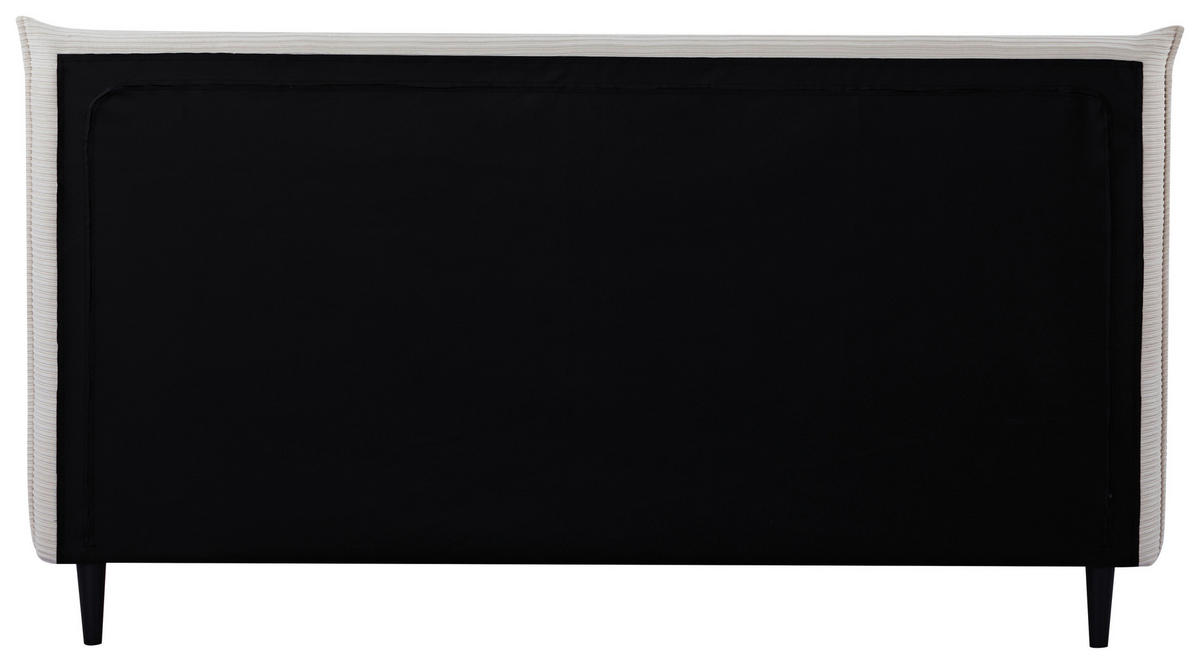 KÁRPITOZOTT ÁGY 180/200 cm  fehér  - natúr színű/fekete, Modern, műanyag/textil (180/200cm) - Livetastic