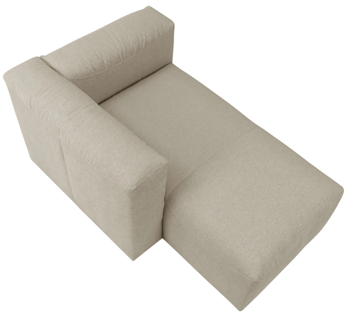 RÉCAMIERE Creme Flachgewebe  - Creme, Design, Kunststoff/Textil (160/73/100cm) - Max Winzer