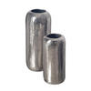 DEKOVASE  - Silberfarben, Design, Metall (16/40,5/16cm) - Livetastic