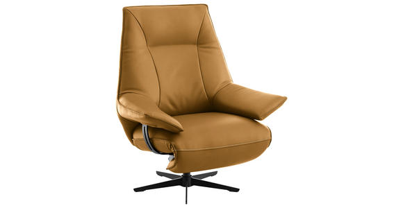 RELAXSESSEL in Leder Bernsteinfarben  - Beige/Bernsteinfarben, Design, Leder/Metall (92/79/82cm) - Dieter Knoll