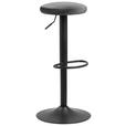 BARHOCKER in Textil Dunkelgrau  - Dunkelgrau/Schwarz, Design, Textil/Metall (40/62-82/40cm) - Carryhome