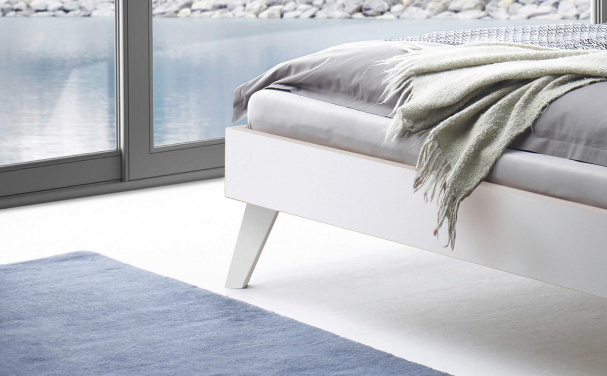 BETT 90/200 cm  in Weiß  - Weiß, KONVENTIONELL, Holz (90/200cm) - Hasena