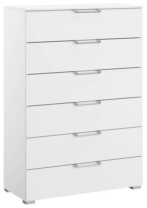 KOMMODE 80/119/42 cm  in Weiss  - Weiss/Silberfarben, Design, Holzwerkstoff/Kunststoff (80/119/42cm) - Novel