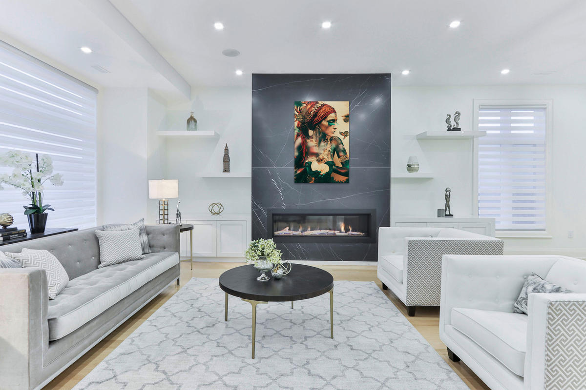 BILD 80/120 cm  - Goldfarben/Multicolor, Design, Kunststoff (80/120cm)