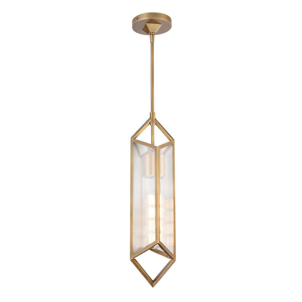 LED-HÄNGELEUCHTE 13,1/49,3 cm    - Messingfarben, KONVENTIONELL, Glas/Metall (13,1/49,3cm) - Elstead Lighting