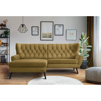ECKSOFA  in Webstoff Gelb  165/237 cm  - Gelb/Schwarz, Design, Holz/Textil (165/237cm) - Stylife