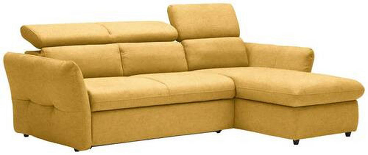 ECKSOFA in Mikrofaser Gelb  240/172 cm  - Gelb/Schwarz, Design, Kunststoff/Textil (240/172cm) - Stylife