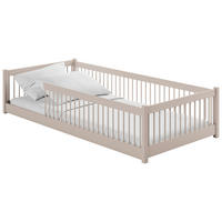 BODENBETT. - Kaschmir/Birkefarben, Basics, Holz (90/200cm) - Xora