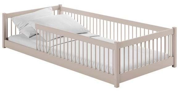 BODENBETT. - Kaschmir/Birkefarben, Basics, Holz (90/200cm) - Xora