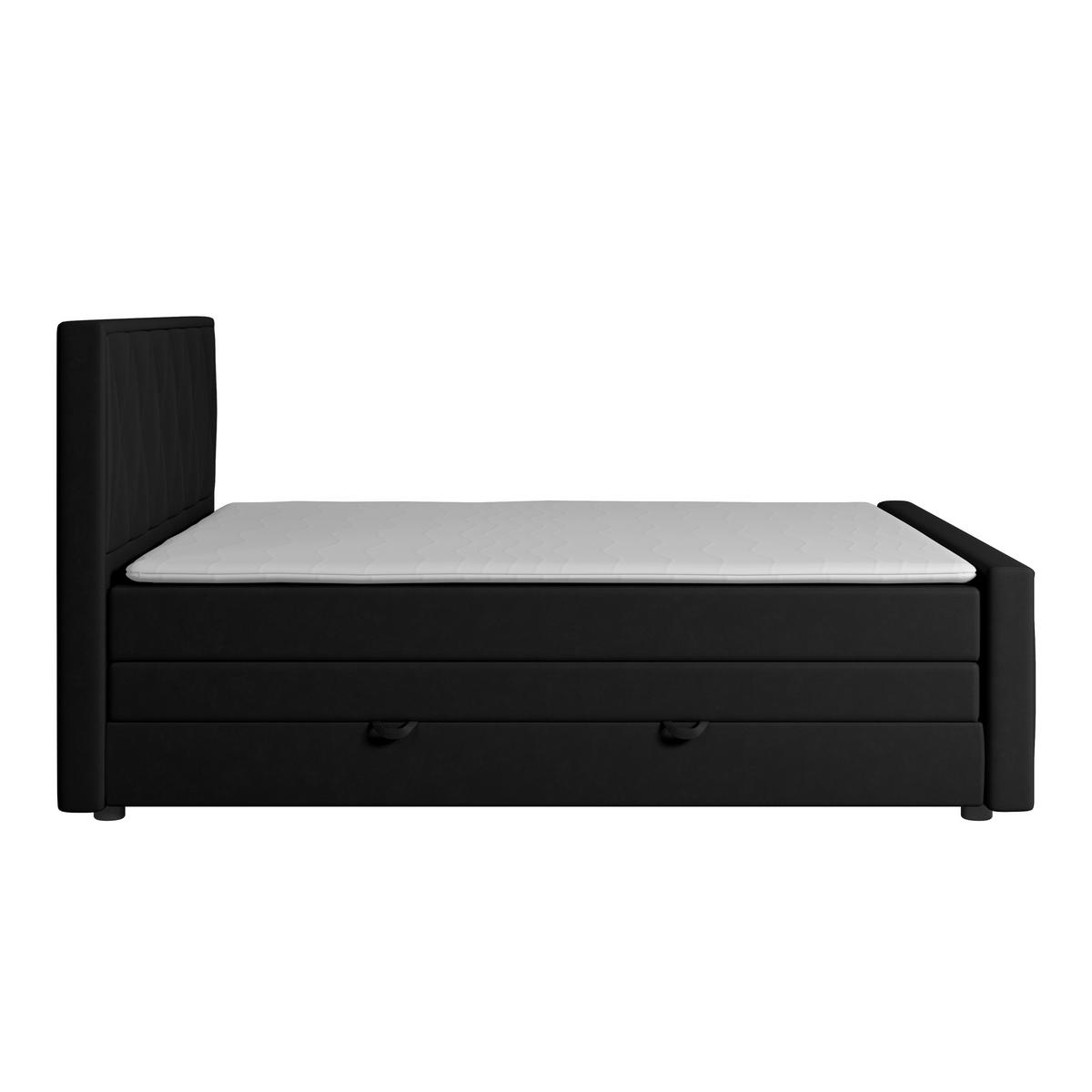 BOXSPRINGBETT 180/200 cm  in Schwarz  - Schwarz, MODERN, Holzwerkstoff/Kunststoff (180/200cm) - MID.YOU
