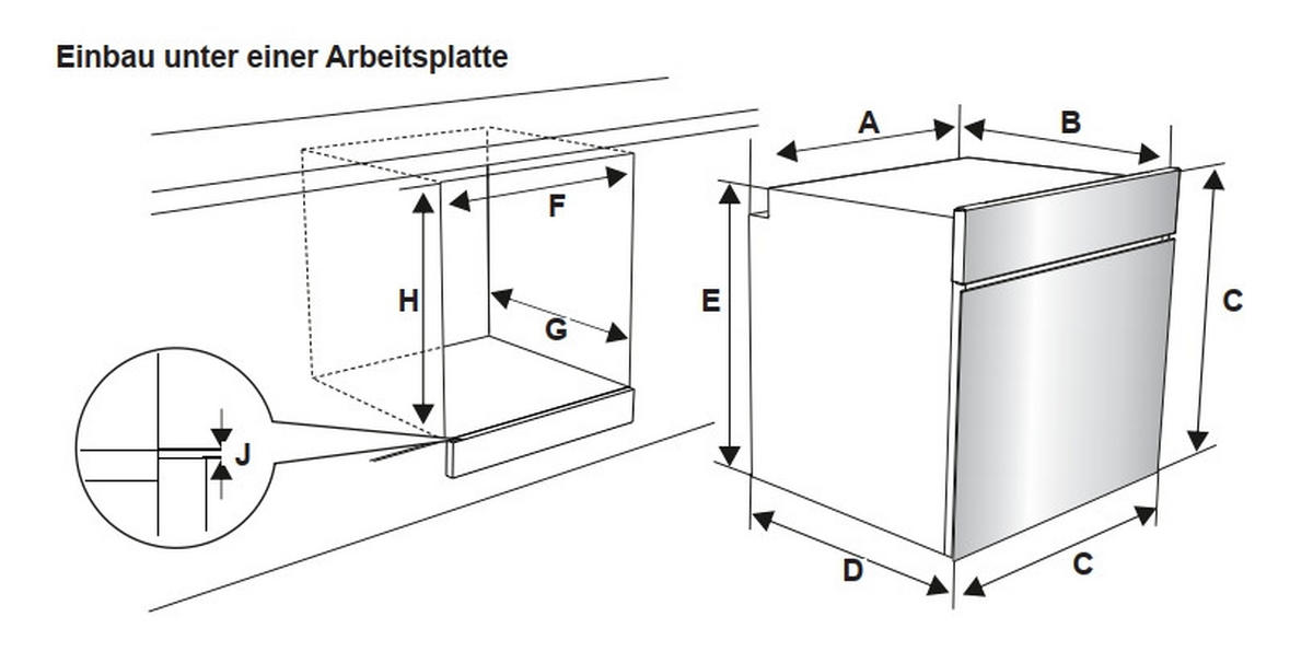 INBYGGNADSUGN BOAHSD65  - svart, Basics, metall/glas (59,5/59,5/57cm) - Mican