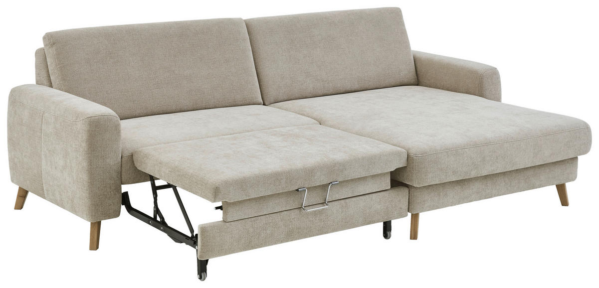 ECKSOFA  Chenille Beige  - Beige, Design, Holz/Textil (167/222cm) - Beldomo Comfort