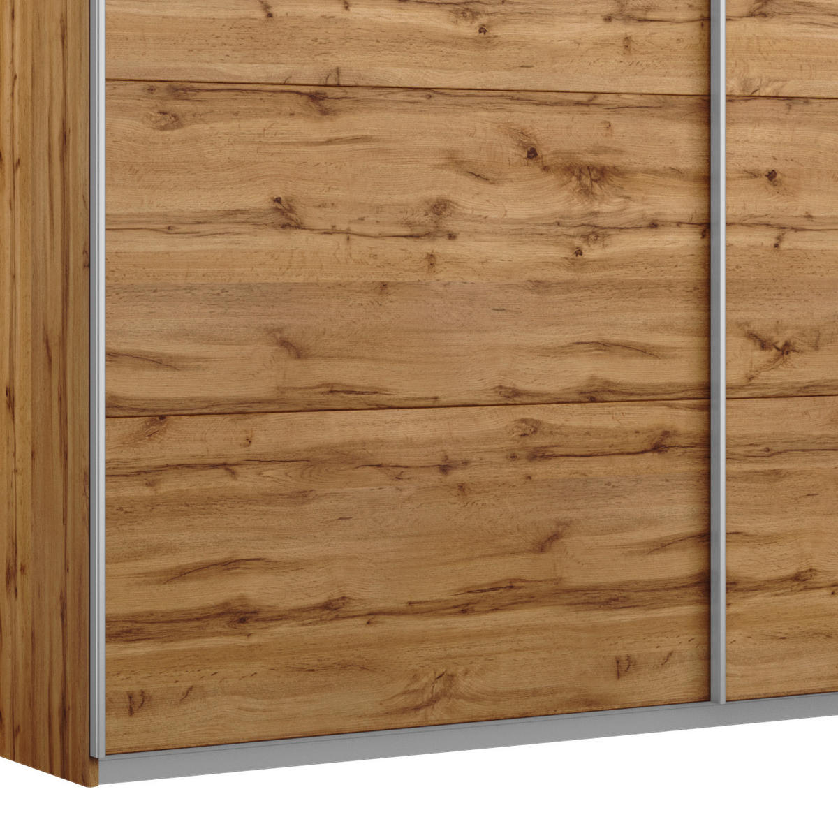 SCHWEBETÜRENSCHRANK  in Eichefarben  - Eichefarben/Alufarben, MODERN, Holzwerkstoff/Metall (226/230/62cm) - Rauch Möbel