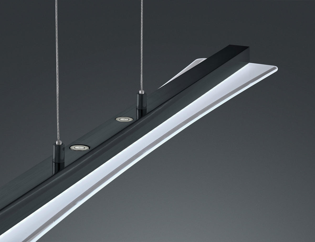 LED LUSTER   100/150/12 cm     - bela/crna, Trendi, staklo/metal (100/150/12cm)