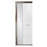 GARDEROBENSCHRANK 77/202/38 cm - Chromfarben/Weiß, LIFESTYLE, Glas/Holzwerkstoff (77/202/38cm) - Hom`in GARDEROBENSCHRANK 77/202/38 cm - Chromfarben/Weiß, LIFESTYLE, Glas/Holzwerkstoff (77/202/38cm) - Hom`in