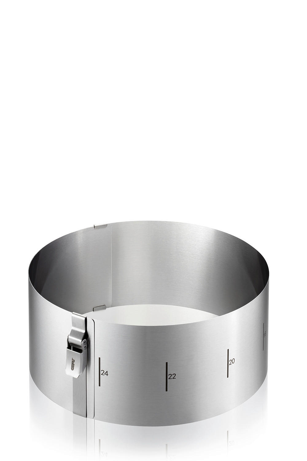 OBRUČ ZA TORTU - srebrna, Osnovno, metal (16/10cm) - Gefu