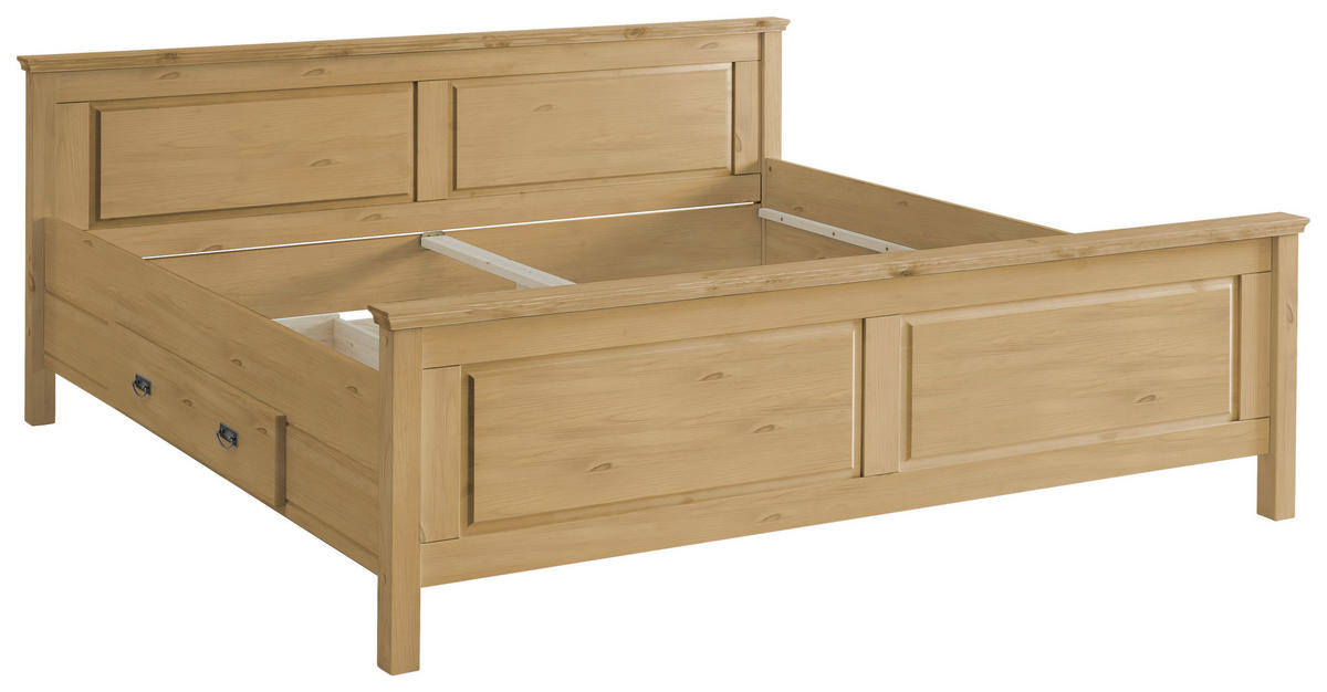 BETT 200/200 cm  in Laugenfarbig  - Laugenfarbig, ROMANTIK / LANDHAUS, Holz (200/200cm) - Boxxx