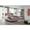 BOXSPRINGBETT 160/200 cm  in Altrosa  - Graphitfarben/Altrosa, Design, Textil/Metall (160/200cm) - Xora