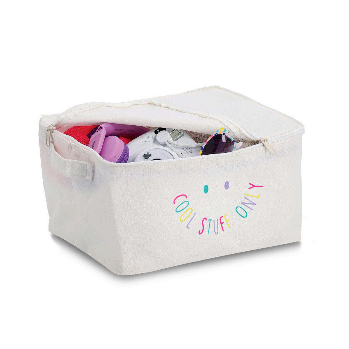 AUFBEWAHRUNGSBOX Cool Stuff  - Creme, Basics, Textil (30/24/15cm) - Zeller Present