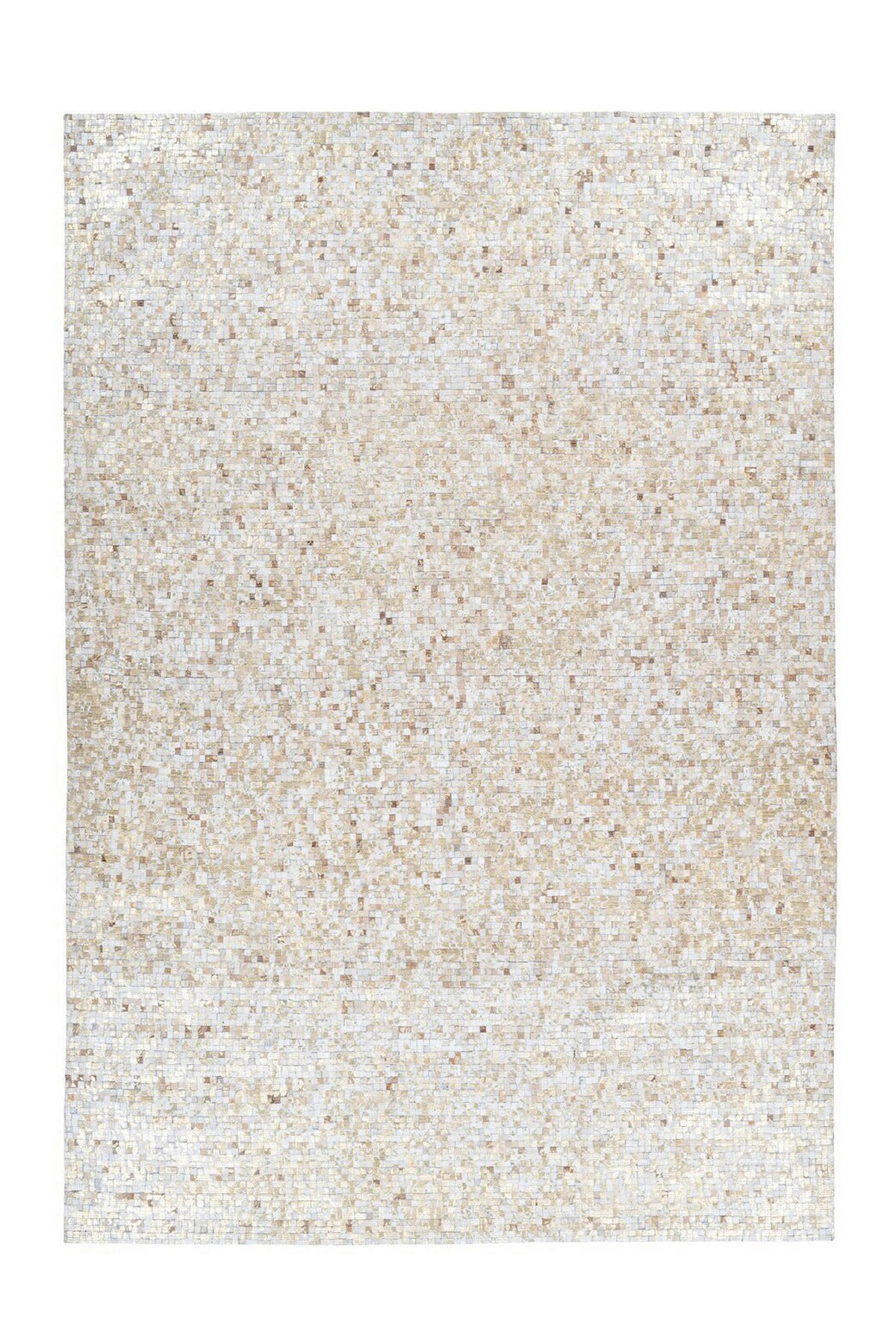 FLACHWEBETEPPICH 80/150 cm Finish 125 Beige / Gold  - Beige/Goldfarben, Basics, Leder/Textil (80/150cm) - Novel
