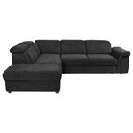 ECKSOFA Schwarz Flachgewebe  - Schwarz, KONVENTIONELL, Kunststoff/Textil (235/280cm) - Carryhome