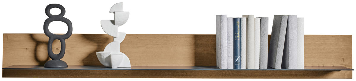 WANDBOARD  152/20/20 cm  - Kastanienfarben/Anthrazit, Natur, Holz/Metall (152/20/20cm) - Valnatura