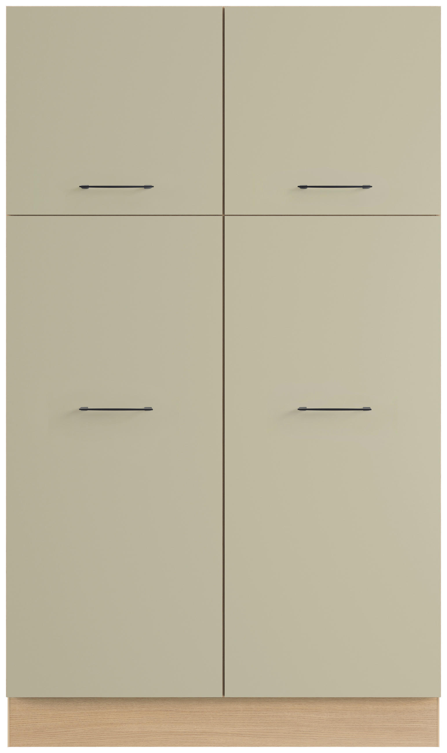 WÄSCHESCHRANK 120/206,2/58 cm Eichefarben, Salbeigrün  - Salbeigrün/Eichefarben, Basics, Holzwerkstoff/Metall (120/206,2/58cm) - Impuls