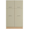 WÄSCHESCHRANK 120/206,2/58 cm Eichefarben, Salbeigrün  - Salbeigrün/Eichefarben, Basics, Holzwerkstoff/Metall (120/206,2/58cm) - Impuls
