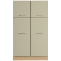 WÄSCHESCHRANK 120/206,2/58 cm Eichefarben, Salbeigrün  - Salbeigrün/Eichefarben, Basics, Holzwerkstoff/Metall (120/206,2/58cm) - Impuls
