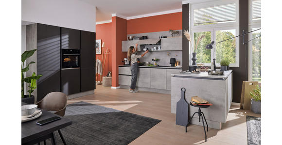 EINBAUKÜCHE - Grau, Design, Holzwerkstoff - Dieter Knoll