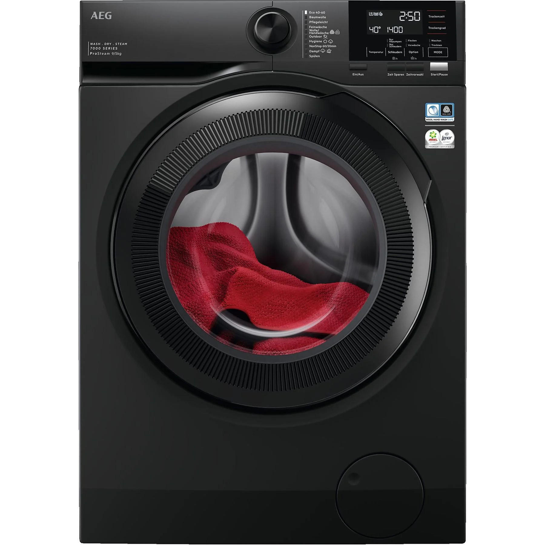 WASCHTROCKNER LWR7S65690  - Schwarz, Basics, Kunststoff/Metall (59,7/84,7/66cm) - AEG